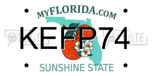 KEFP74 Florida License Plate