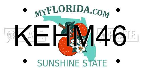 KEHM46 Florida License Plate