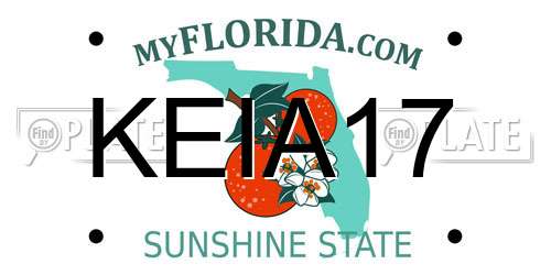 KEIA17 Florida License Plate