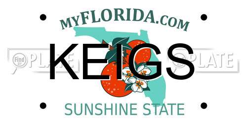 KEIGS Florida License Plate