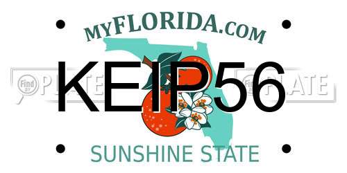KEIP56 Florida License Plate