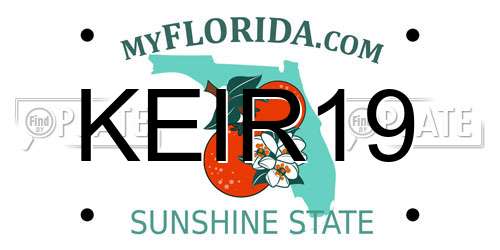 KEIR19 Florida License Plate