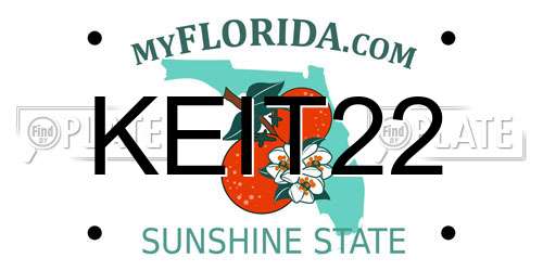 KEIT22 Florida License Plate