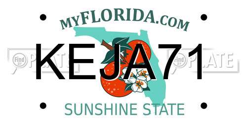 KEJA71 Florida License Plate