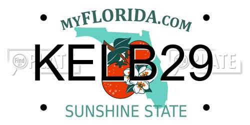 KELB29 Florida License Plate
