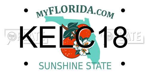 KELC18 Florida License Plate