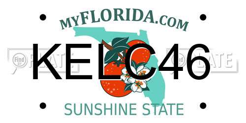 KELC46 Florida License Plate