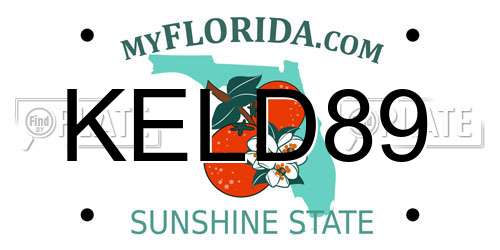 KELD89 Florida License Plate