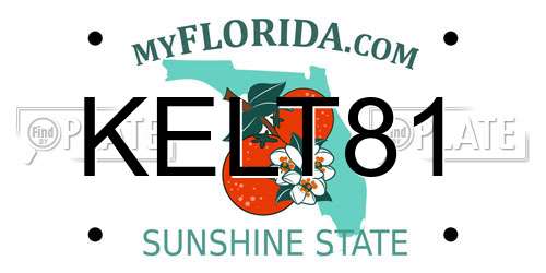 KELT81 Florida License Plate