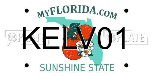 KELV01 Florida License Plate