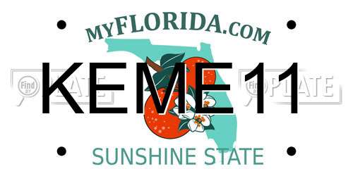 KEME11 Florida License Plate