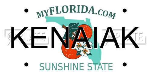 KENAIAK Florida License Plate