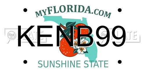 KENB99 Florida License Plate