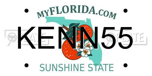KENN55 Florida License Plate