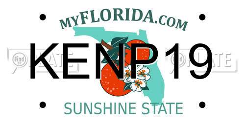 KENP19 Florida License Plate