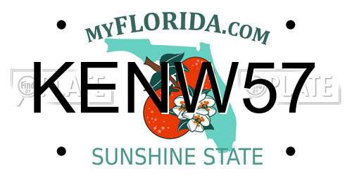 KENW57 Florida License Plate