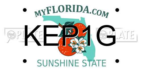 KEP1G Florida License Plate