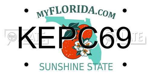 KEPC69 Florida License Plate