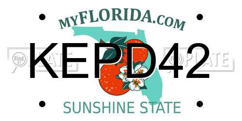 KEPD42 Florida License Plate