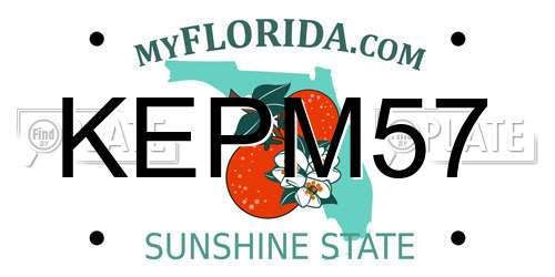 KEPM57 Florida License Plate