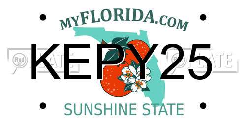 KEPY25 Florida License Plate