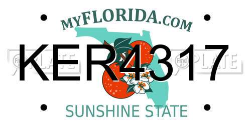 KER4317 Florida License Plate