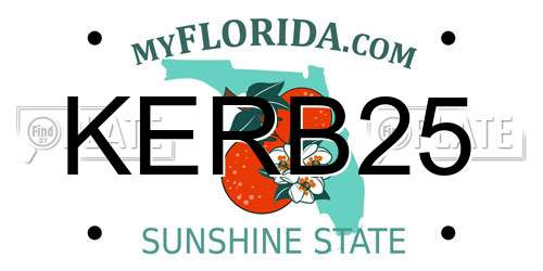 KERB25 Florida License Plate