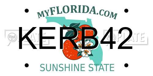 KERB42 Florida License Plate