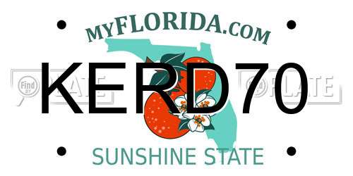 KERD70 Florida License Plate