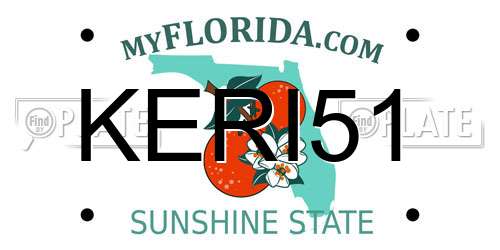 KERI51 Florida License Plate