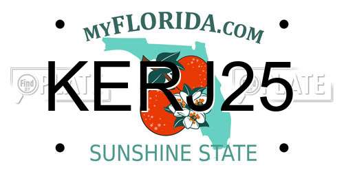KERJ25 Florida License Plate