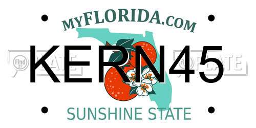 KERN45 Florida License Plate