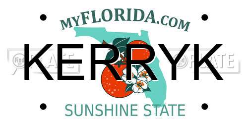 KERRYK Florida License Plate