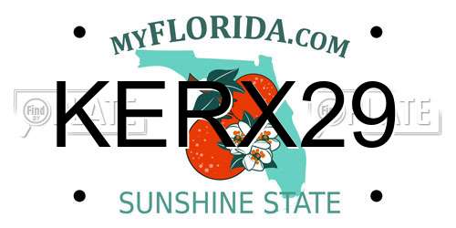KERX29 Florida License Plate