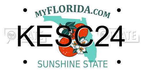 KESC24 Florida License Plate