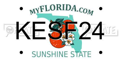KESF24 Florida License Plate