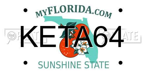 KETA64 Florida License Plate