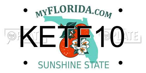 KETF10 Florida License Plate