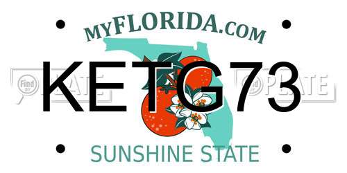 KETG73 Florida License Plate