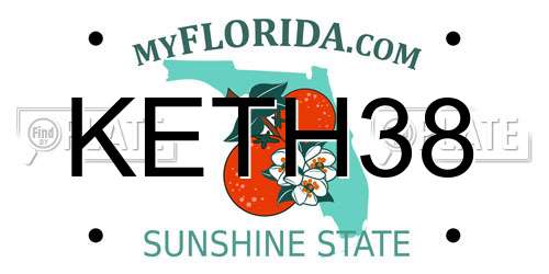 KETH38 Florida License Plate