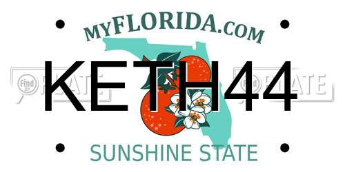 KETH44 Florida License Plate