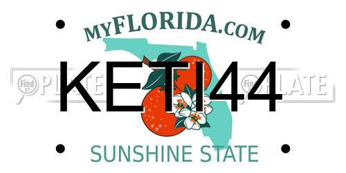 KETI44 Florida License Plate