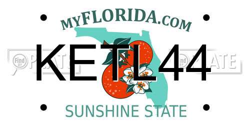 KETL44 Florida License Plate