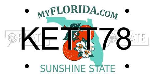 KETT78 Florida License Plate
