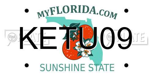 KETU09 Florida License Plate