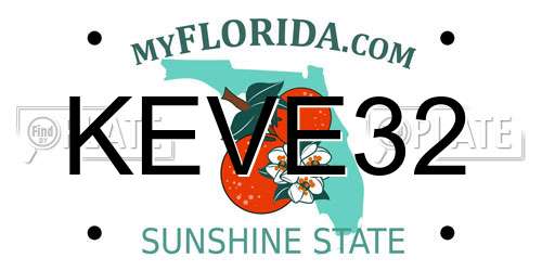 KEVE32 Florida License Plate