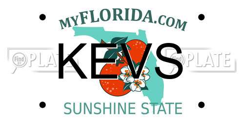 KEVS Florida License Plate