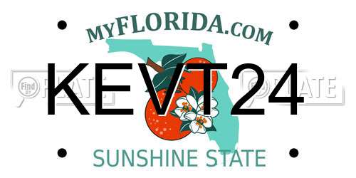KEVT24 Florida License Plate