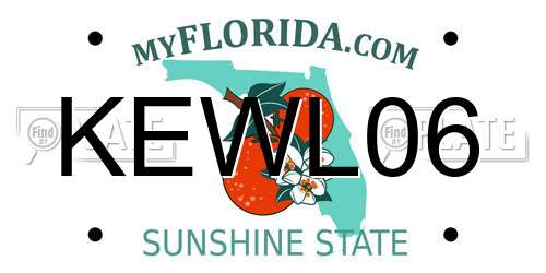 KEWL06 Florida License Plate