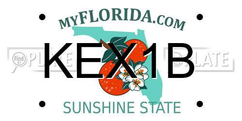 KEX1B Florida License Plate